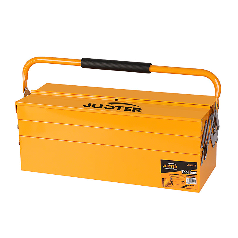 JUSTER Iron Tool Box 420 * 200 * 200mm,530*200*200mm 5 Trays Portable Double Handle Tool Box for Repair Workshop