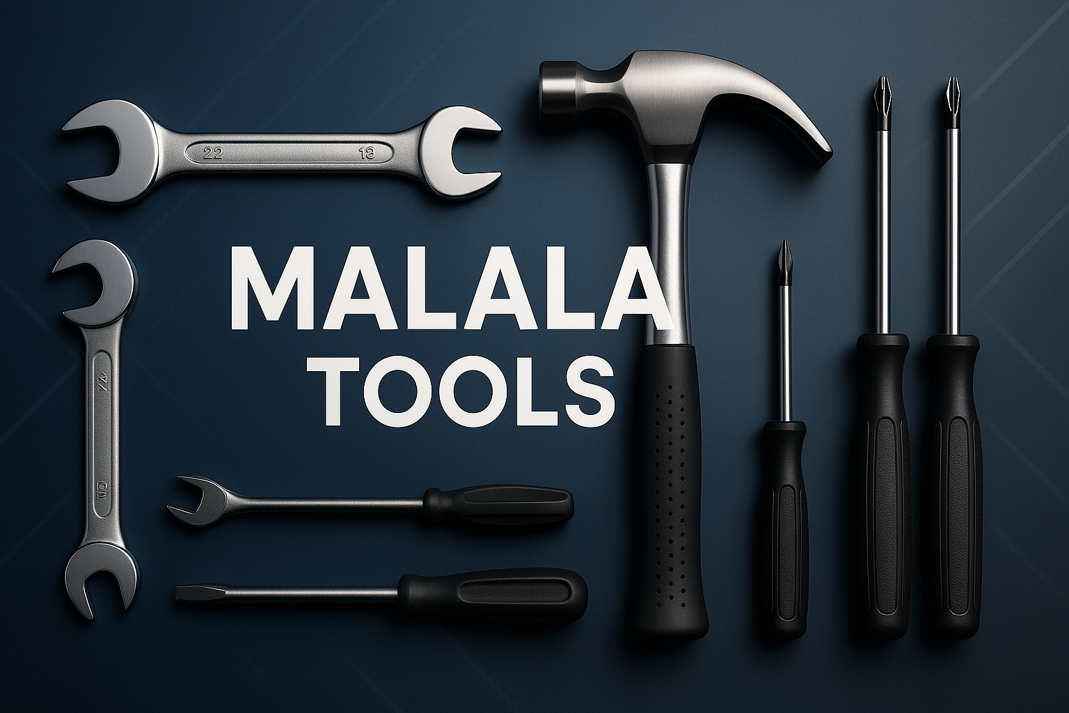 malala tools website banner professional design 